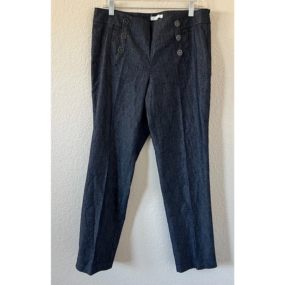 New York & Company Stretch Mariner Denim Pants Womens 10